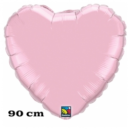 Großer Herzluftballon, 90 cm, perlmutt pink