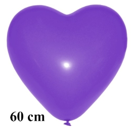 Großer Herzluftballon, blau, 60 cm