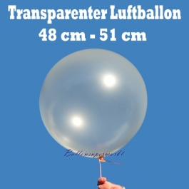 Großer transparenter Luftballon, 48-51 cm