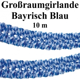 Großraumgirlande Bayrisch Blau, 10 Meter