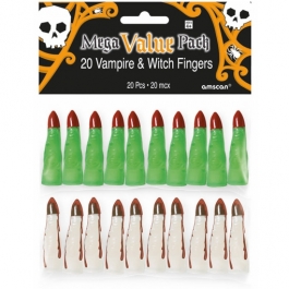 Halloween Grusel-Finger, Vampir und Hexe