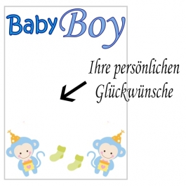 Grusskarte, Baby Boy zu Taufe, Babyparty und Geburt