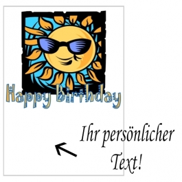 Grusskarte, Happy Birthday Sonne zum Geburtstag