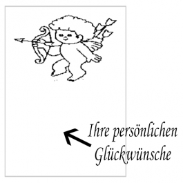 Grußkarte Cupido, Liebesbotschaft