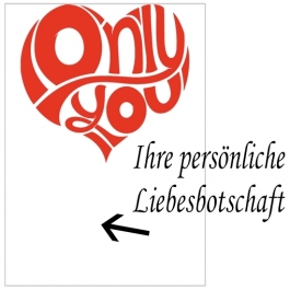 Grußkarte Only You, Liebesbotschaft