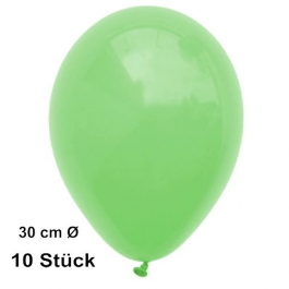 Luftballons Mintgrün, 28-30 cm, 10 Stück, preiswert und günstig