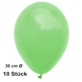 Luftballon Mintgrün, Pastell, gute Qualität, 10 Stück