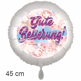 Gute Besserung! Ballon aus Folie. Blossoms. 45 cm, ohne Helium