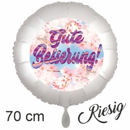 Gute Besserung! Luftballon, blossoms, aus Folie, 70 cm, mit Ballongas
