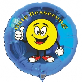 Gute Besserung, Luftballon aus Folie mit Ballongas, Emoticon - Thumps up