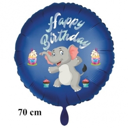 Happy Birthday großer Elefant Kindergeburtstag Luftballon mit Helium