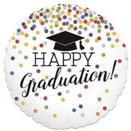 Happy Graduation Luftballon aus Folie, 46 cm