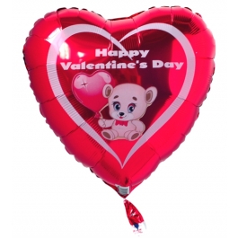 Happy Valentines Day, Luftballon mit Ballongas-Helium zum Valentinstag