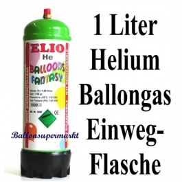 Helium Ballongas Einwegflasche 1 Liter