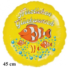Herzlichen Glückwunsch Clownfisch Kindergeburtstag Luftballon mit Helium