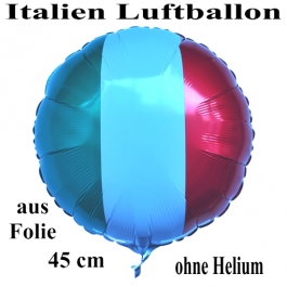 Italien Luftballon, Folienballon 45 cm mit den Italienfarben