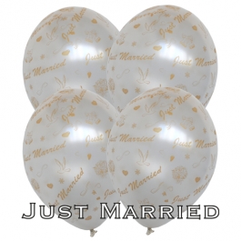 Just Married Nobel Luftballons zur Hochzeit