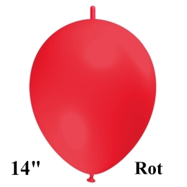 Ketten-Luftballons, rot, 10 Stück, 14"