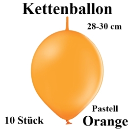 Ketten-Luftballons, orange, 10 Stück, 12"
