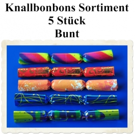 buntes Knallbonbon Sortiment, 5 Stück