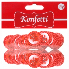 Konfetti Zahl 40, rot, Streudekoration, Tischdekoration  Rubinhochzeit