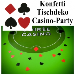 Konfetti Tischdeko, Streudekoration Casino Party