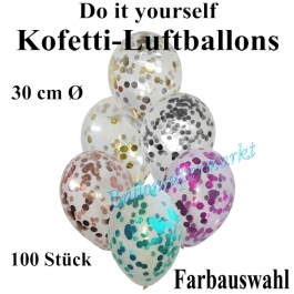 Konfetti-Luftballons Do it yourself, 100 Stück