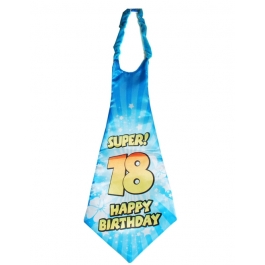 Riesen-Krawatte Super 18 Happy Birthday zum 18. Geburtstag