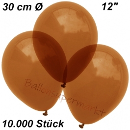 Luftballons Kristall, 30 cm, Braun, 10000 Stück