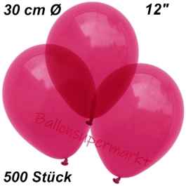 Luftballons Kristall, 30 cm, Burgund, 500 Stück