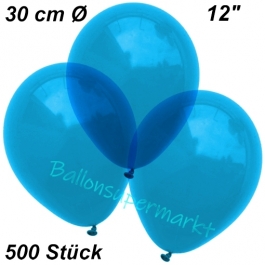 Luftballons Kristall, 30 cm, Royalblau, 500 Stück