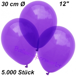 Luftballons Kristall, 30 cm, Violett, 5000 Stück