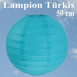 XL Lampion Türkis, 50 cm