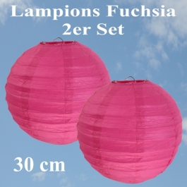 Lampions Fuchsia, 30 cm, 2er Set