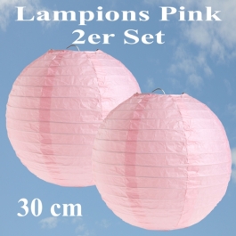 Lampions Pink, 30 cm, 2er Set