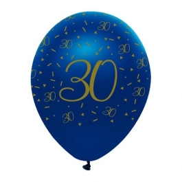 Luftballons Blau zum 30. Geburtstag