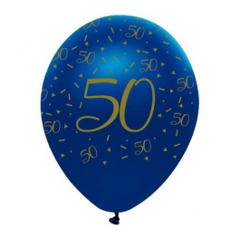 Luftballons Blau zum 50. Geburtstag
