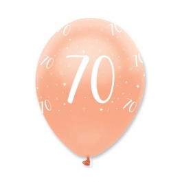 Luftballons Rosegold zum 70. Geburtstag