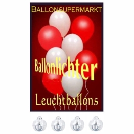 LED Ballonlichter für Luftballons, 5 Stück, weiß leuchtende Ballonbeleuchter