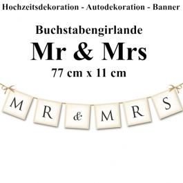 Letterbanner Mr & Mrs