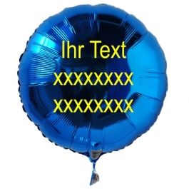 Luftballon aus Folie mit Text, Beschriftung, Spruch
