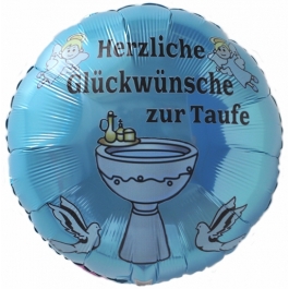 Luftballon mit Helium zur Taufe eines Jungen: Herzliche Glückwünsche zur Taufe