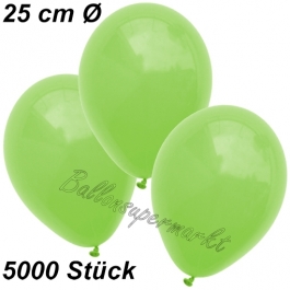 Luftballons 25 cm, Apfelgrün, 5000 Stück