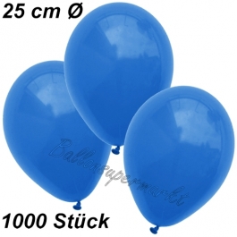 Luftballons 25 cm, Blau, 1000 Stück