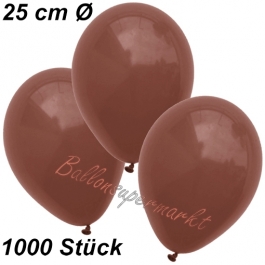 Luftballons 25 cm, Braun, 1000 Stück 