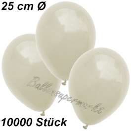 Luftballons 25 cm, Elfenbein, 10000 Stück 