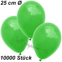 Luftballons 25 cm, Grün, 10000 Stück 
