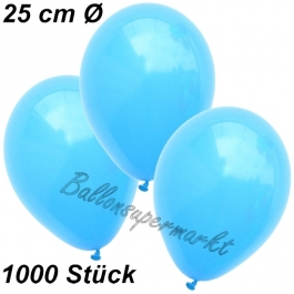 Luftballons 25 cm, Himmelblau, 1000 Stück 