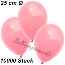 Luftballons 25 cm, Neon Pink, 10000 Stück 