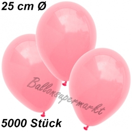 Luftballons 25 cm, Neon Pink, 5000 Stück 